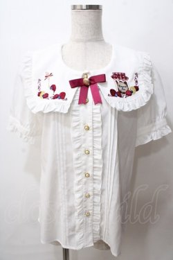 画像1: Amavel / Fruits Berry Jam半袖ブラウス F ボルドー Y-25-08-15-077-CA-BL-SZ-ZY