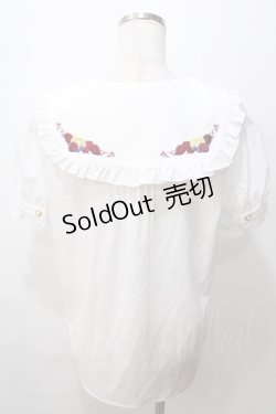 画像2: Amavel / Fruits Berry Jam半袖ブラウス F ボルドー Y-25-08-15-077-CA-BL-SZ-ZY