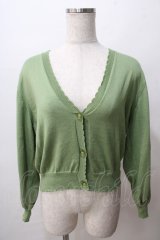 F&A / クリアマーガレット釦UVカットニットカーディガン F ライトグリーン Y-25-08-15-080-LO-TO-SZ-ZY