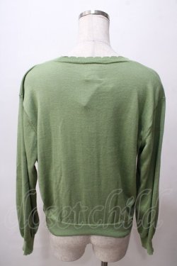 画像2: F&A / クリアマーガレット釦UVカットニットカーディガン F ライトグリーン Y-25-08-15-080-LO-TO-SZ-ZY