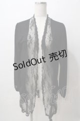 axes femme / レーシートッパーカーディガン M 黒 Y-25-08-15-082-AX-TO-SZ-ZY