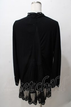 画像2: axes femme / レーシートッパーカーディガン M 黒 Y-25-08-15-082-AX-TO-SZ-ZY