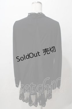 画像2: axes femme / レーシートッパーカーディガン M 黒 Y-25-08-15-082-AX-TO-SZ-ZY