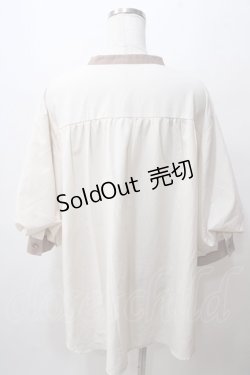 画像2: axes femme / 花刺繍ボリューム袖ブラウス M 生成り Y-25-08-15-085-AX-BL-SZ-ZI