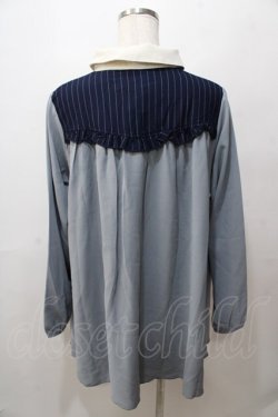 画像2: axes femme / ヨーク刺繍イレヘムチュニック M サックス Y-25-08-15-088-AX-TO-SZ-ZY