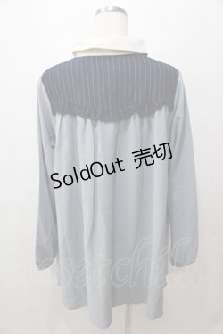 画像2: axes femme / ヨーク刺繍イレヘムチュニック M サックス Y-25-08-15-088-AX-TO-SZ-ZI