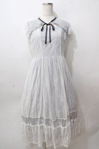 axes femme / レースレイヤードノースリワンピース  グレー Y-25-08-15-094-AX-OP-SZ-ZY