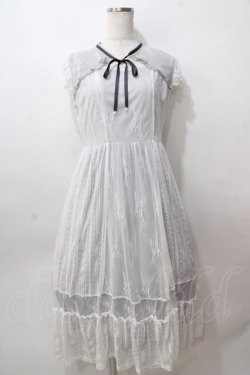 画像1: axes femme / レースレイヤードノースリワンピース  グレー Y-25-08-15-094-AX-OP-SZ-ZY