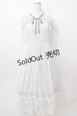画像1: axes femme / レースレイヤードノースリワンピース  グレー Y-25-08-15-094-AX-OP-SZ-ZI