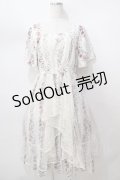 axes femme / 薔薇柄ラッフルチュールワンピース F 生成り Y-25-08-15-099-AX-OP-SZ-ZY