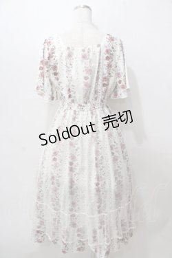 画像2: axes femme / 薔薇柄ラッフルチュールワンピース F 生成り Y-25-08-15-099-AX-OP-SZ-ZY