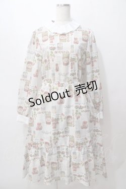 画像1: axes femme POETIQUE / コンフィチュールフリル襟ワンピース M 生成り Y-25-08-15-100-AX-OP-SZ-ZY