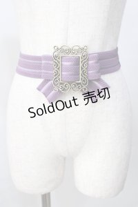 sha＊lan＊ra / リボンゴムベルト  ラベンダー Y-25-08-15-012-LO-ZA-SZ-ZY