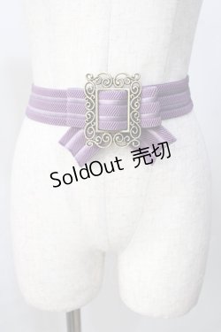 画像1: sha＊lan＊ra / リボンゴムベルト  ラベンダー Y-25-08-15-012-LO-ZA-SZ-ZY
