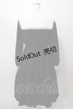 画像2: axes femme POETIQUE / 刺繍襟付きシスターワンピース  黒 Y-25-08-15-101-AX-OP-SZ-ZY