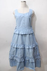 axes femme / フリルデザインジャンスカ F サックス Y-25-08-15-102-AX-OP-SZ-ZT106