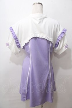 画像2: axes femme POETIQUE / チャイナ釦カットソーワンピース  ラベンダー Y-25-08-15-103-AX-OP-SZ-ZY