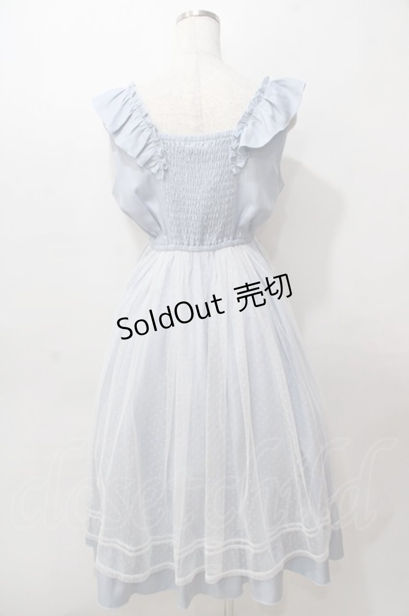 画像2: axes femme POETIQUE / トランプ刺繍エプロン風ワンピース  サックス Y-25-08-15-104-AX-OP-SZ-ZH (2)