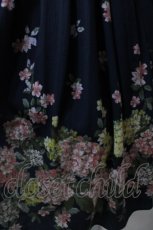画像3: axes femme / あじさい柄ワンピース M 紺 Y-25-08-15-109-AX-OP-SZ-ZT505 (3)