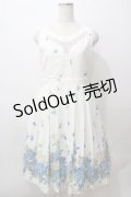 axes femme / あじさい柄ワンピース M キナリ Y-25-08-15-110-AX-OP-SZ-ZY