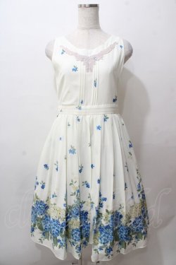 画像1: axes femme / あじさい柄ワンピース M キナリ Y-25-08-15-110-AX-OP-SZ-ZY