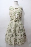 axes femme / 花柄セーラーワンピース M グリーン Y-25-08-15-112-AX-OP-SZ-ZY