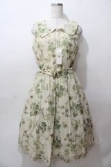 axes femme / 花柄セーラーワンピース M グリーン Y-25-08-15-112-AX-OP-SZ-ZY