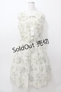 axes femme / 花柄セーラーワンピース M グリーン Y-25-08-15-112-AX-OP-SZ-ZY