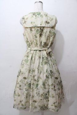 画像2: axes femme / 花柄セーラーワンピース M グリーン Y-25-08-15-112-AX-OP-SZ-ZY