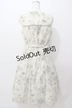 画像2: axes femme / 花柄セーラーワンピース M グリーン Y-25-08-15-112-AX-OP-SZ-ZY