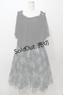画像1: axes femme / 2wayバラ柄キャミワンピース F 黒 Y-25-08-15-113-AX-OP-SZ-ZI