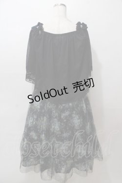 画像2: axes femme / 2wayバラ柄キャミワンピース F 黒 Y-25-08-15-113-AX-OP-SZ-ZI