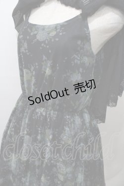 画像3: axes femme / 2wayバラ柄キャミワンピース F 黒 Y-25-08-15-113-AX-OP-SZ-ZI