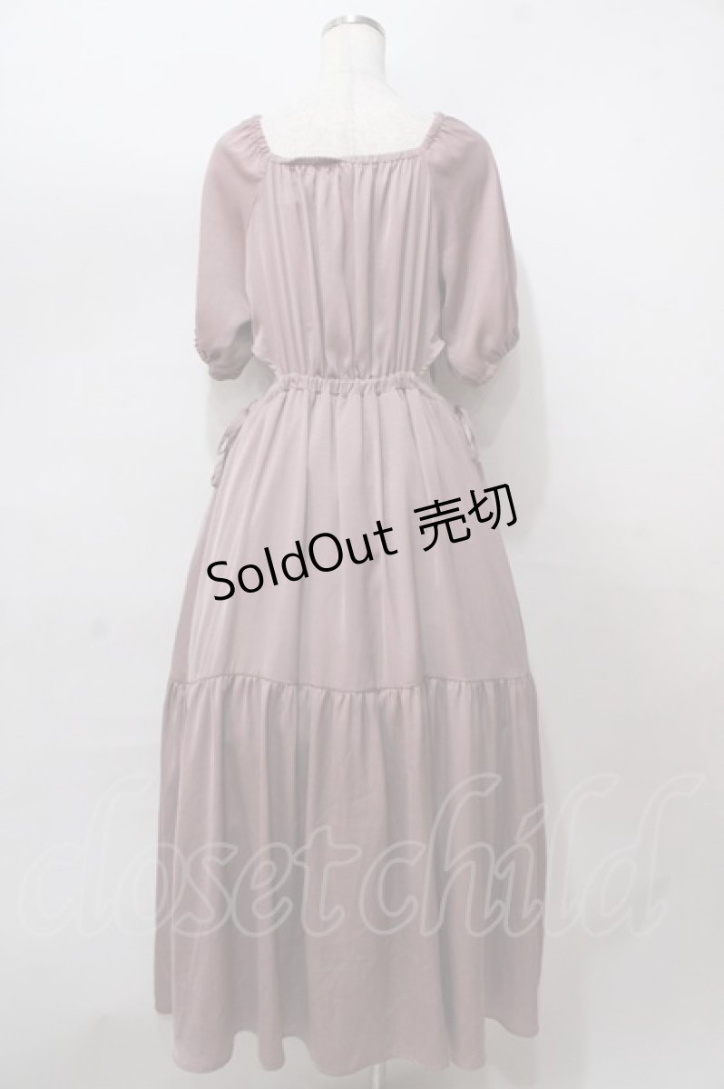 画像2: axes femme POETIQUE / パフ袖ウエストカットワンピース  ピンク Y-25-08-15-116-AX-OP-SZ-ZH (2)