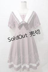 axes femme POETIQUE / クラシックセーラーワンピース  ピンク Y-25-08-15-117-AX-OP-SZ-ZY