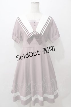 画像1: axes femme POETIQUE / クラシックセーラーワンピース  ピンク Y-25-08-15-117-AX-OP-SZ-ZY