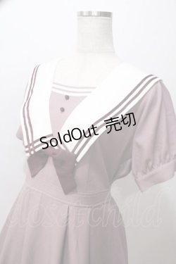 画像3: axes femme POETIQUE / クラシックセーラーワンピース  ピンク Y-25-08-15-117-AX-OP-SZ-ZY