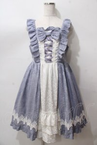 axes femme kawaii / ロココジャンパースカート  サックス Y-25-08-15-120-AX-OP-SZ-ZY