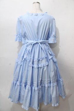 画像2: Chalmiere / フリルロングワンピース M サックス Y-25-08-15-122-LO-OP-SZ-ZY