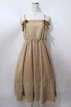 画像1: Maison de FLEUR Petite Robe canone / エリカが躍るキャミワンピース  ベージュ Y-25-08-15-125-EL-OP-SZ-ZY