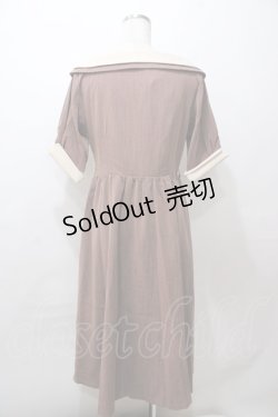 画像2: an another angelus / オフショルバイカラーワンピース F ブラウン Y-25-08-15-127-CA-OP-SZ-ZY