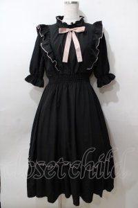 m petit by misako / NINA'SコラボAMハイショクメローワンピース  黒 Y-25-08-15-133-LO-OP-SZ-ZY