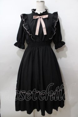 画像1: m petit by misako / NINA'SコラボAMハイショクメローワンピース  黒 Y-25-08-15-133-LO-OP-SZ-ZY