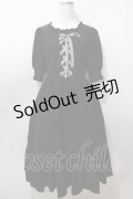 m petit by misako / AMレースアップワンピース  黒 Y-25-08-15-134-LO-OP-SZ-ZY