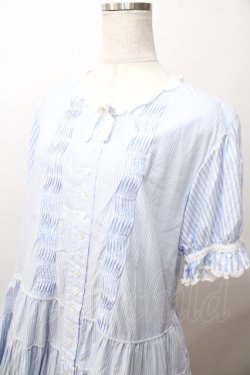 画像3: PINK HOUSE / ストライプティアードワンピース F サックス Y-25-08-15-135-LO-OP-SZ-ZY