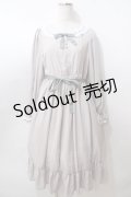Tulle / 襟元はしごレースワンピース  グレー Y-25-08-15-137-PU-OP-SZ-ZY
