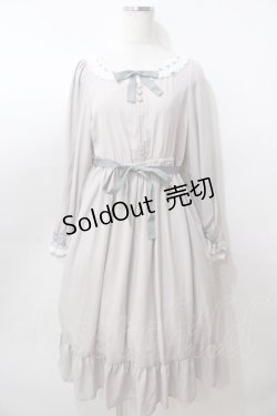画像1: Tulle / 襟元はしごレースワンピース  グレー Y-25-08-15-137-PU-OP-SZ-ZY