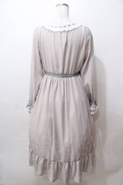 画像2: Tulle / 襟元はしごレースワンピース  グレー Y-25-08-15-137-PU-OP-SZ-ZY