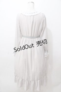 画像2: Tulle / 襟元はしごレースワンピース  グレー Y-25-08-15-137-PU-OP-SZ-ZY