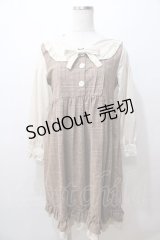 maiduoduo / グレンチェック柄ワンピース  ブラウン Y-25-08-15-143-LO-OP-SZ-ZY